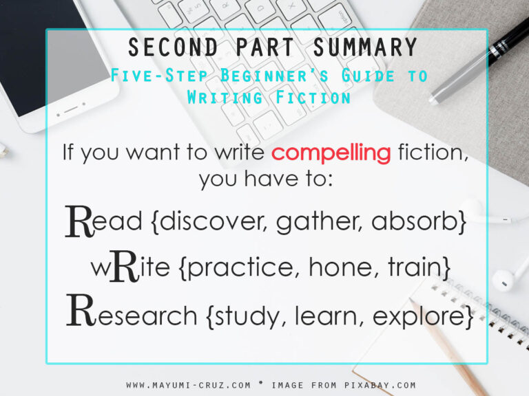 Second Part Summary Five-Step Beginner's Guide to Writing Fiction